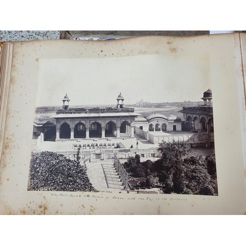 329 - An album of topographical and other photographs, including Government House, Madras, Black Town, Mad... 