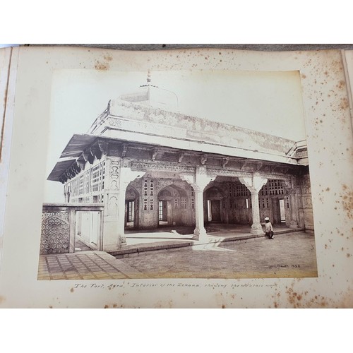 329 - An album of topographical and other photographs, including Government House, Madras, Black Town, Mad... 