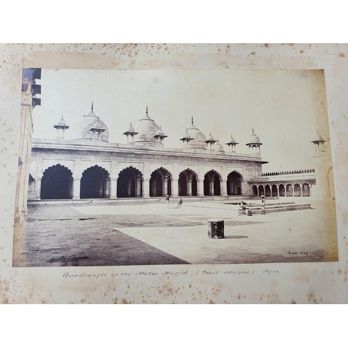 329 - An album of topographical and other photographs, including Government House, Madras, Black Town, Mad... 