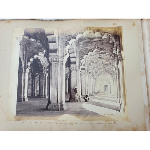 329 - An album of topographical and other photographs, including Government House, Madras, Black Town, Mad... 