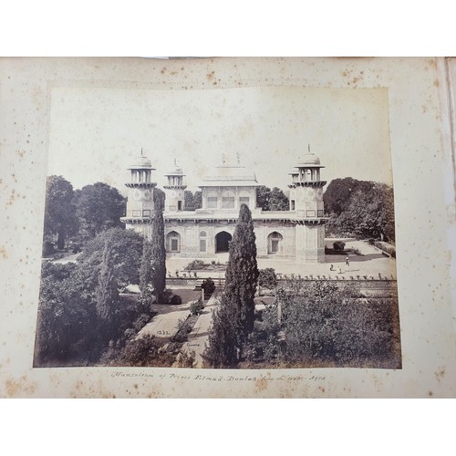 329 - An album of topographical and other photographs, including Government House, Madras, Black Town, Mad... 