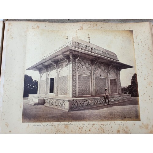 329 - An album of topographical and other photographs, including Government House, Madras, Black Town, Mad... 