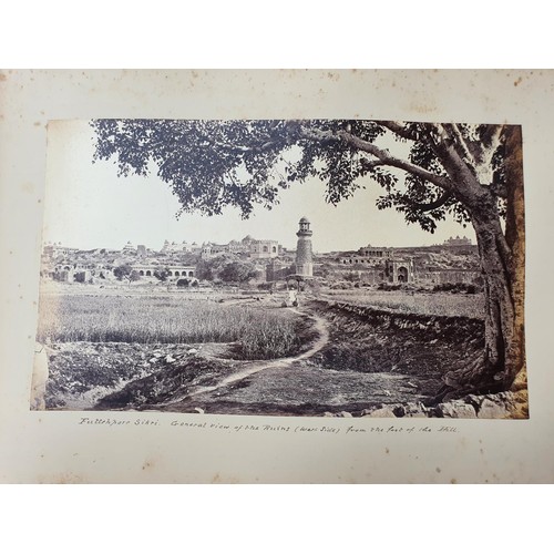 329 - An album of topographical and other photographs, including Government House, Madras, Black Town, Mad... 