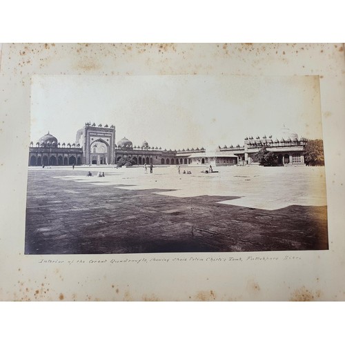 329 - An album of topographical and other photographs, including Government House, Madras, Black Town, Mad... 