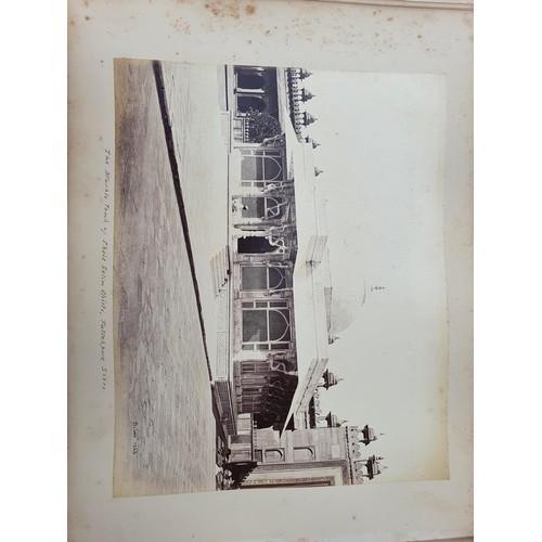 329 - An album of topographical and other photographs, including Government House, Madras, Black Town, Mad... 