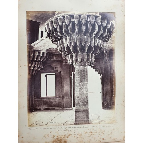 329 - An album of topographical and other photographs, including Government House, Madras, Black Town, Mad... 