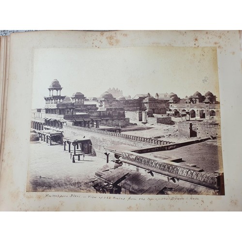 329 - An album of topographical and other photographs, including Government House, Madras, Black Town, Mad... 