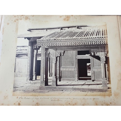 329 - An album of topographical and other photographs, including Government House, Madras, Black Town, Mad... 