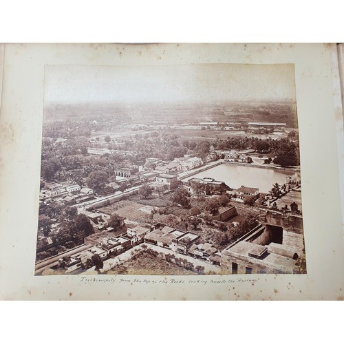 329 - An album of topographical and other photographs, including Government House, Madras, Black Town, Mad... 