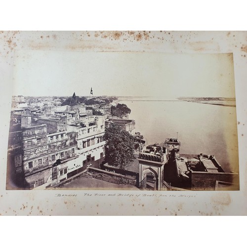 329 - An album of topographical and other photographs, including Government House, Madras, Black Town, Mad... 