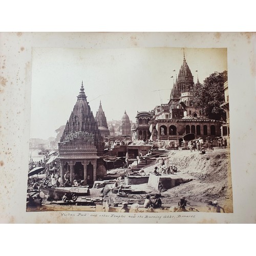 329 - An album of topographical and other photographs, including Government House, Madras, Black Town, Mad... 