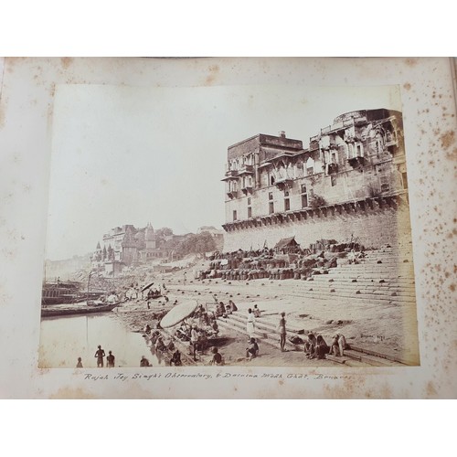 329 - An album of topographical and other photographs, including Government House, Madras, Black Town, Mad... 