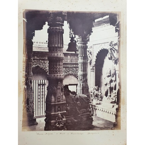 329 - An album of topographical and other photographs, including Government House, Madras, Black Town, Mad... 