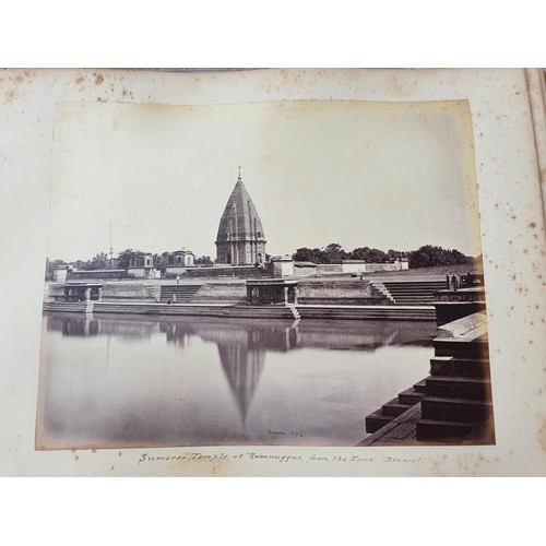 329 - An album of topographical and other photographs, including Government House, Madras, Black Town, Mad... 