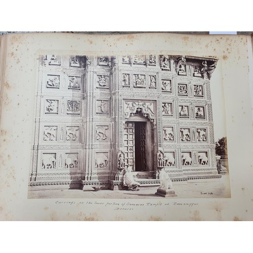 329 - An album of topographical and other photographs, including Government House, Madras, Black Town, Mad... 