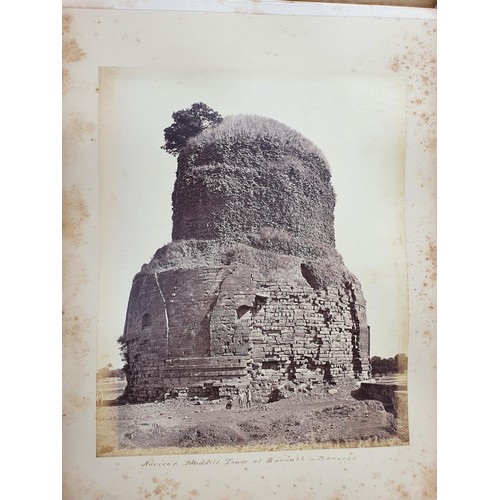 329 - An album of topographical and other photographs, including Government House, Madras, Black Town, Mad... 