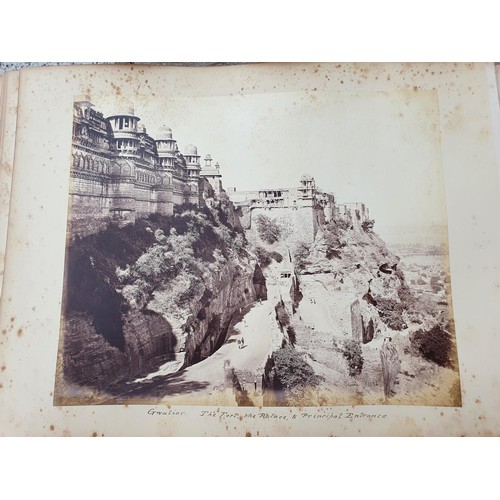 329 - An album of topographical and other photographs, including Government House, Madras, Black Town, Mad... 