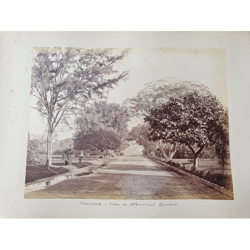 329 - An album of topographical and other photographs, including Government House, Madras, Black Town, Mad... 