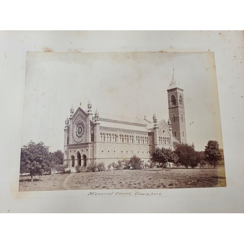 329 - An album of topographical and other photographs, including Government House, Madras, Black Town, Mad... 