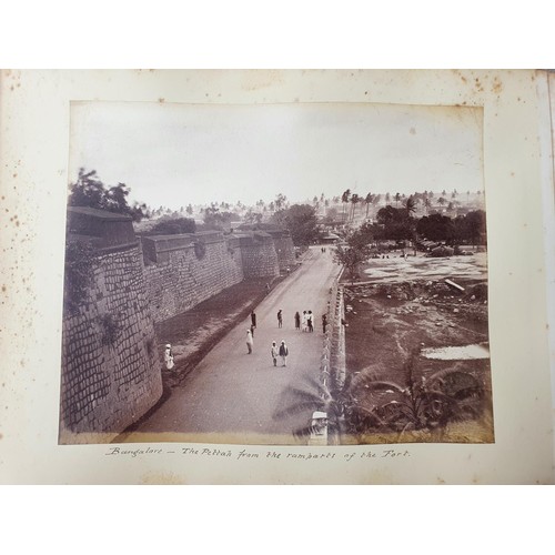 329 - An album of topographical and other photographs, including Government House, Madras, Black Town, Mad... 