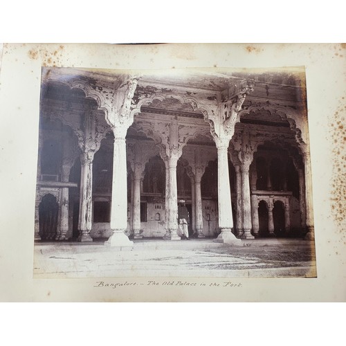 329 - An album of topographical and other photographs, including Government House, Madras, Black Town, Mad... 