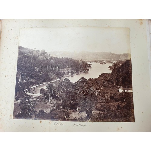 329 - An album of topographical and other photographs, including Government House, Madras, Black Town, Mad... 