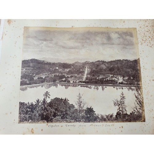 329 - An album of topographical and other photographs, including Government House, Madras, Black Town, Mad... 