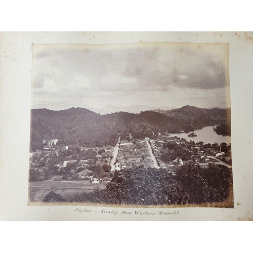 329 - An album of topographical and other photographs, including Government House, Madras, Black Town, Mad... 