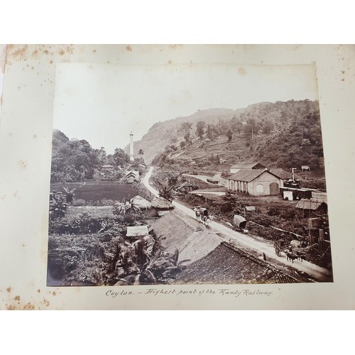 329 - An album of topographical and other photographs, including Government House, Madras, Black Town, Mad... 