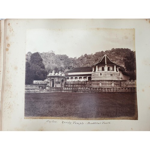 329 - An album of topographical and other photographs, including Government House, Madras, Black Town, Mad... 