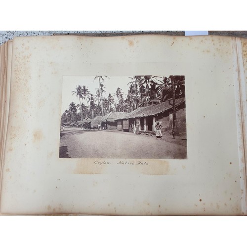 329 - An album of topographical and other photographs, including Government House, Madras, Black Town, Mad... 