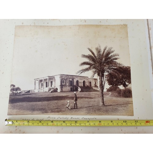 329 - An album of topographical and other photographs, including Government House, Madras, Black Town, Mad... 