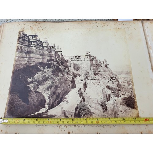 329 - An album of topographical and other photographs, including Government House, Madras, Black Town, Mad... 