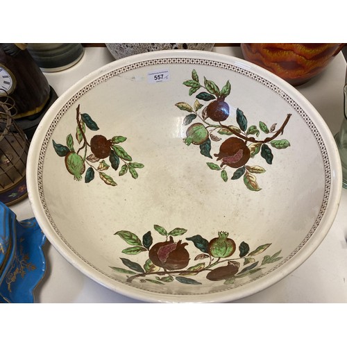 557 - A pair of George V silver backed brushes, another pair, and a bowl (5)