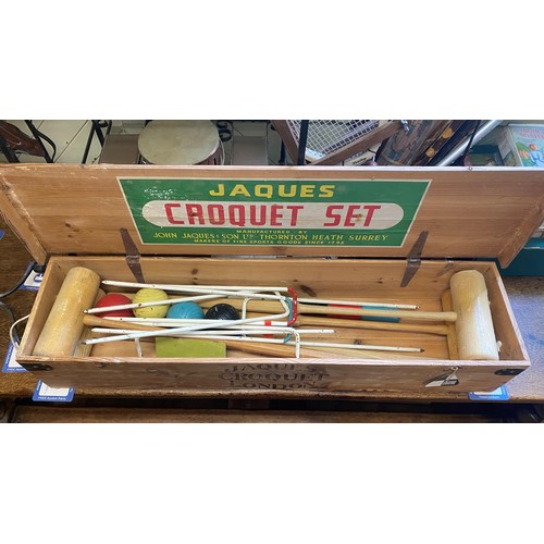 683 - A Jacques croquet set, cased