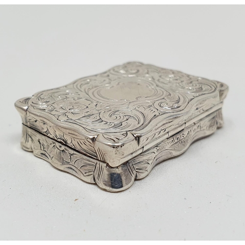 177 - A Victorian silver vinaigrette, Birmingham, 1855, 18 g