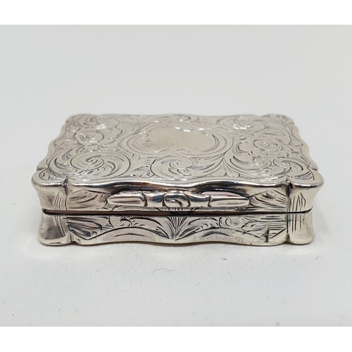 177 - A Victorian silver vinaigrette, Birmingham, 1855, 18 g