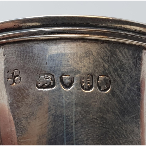 179 - A Victorian silver christening mug, the octagonal spreading based with chinoiserie engraved decorati... 