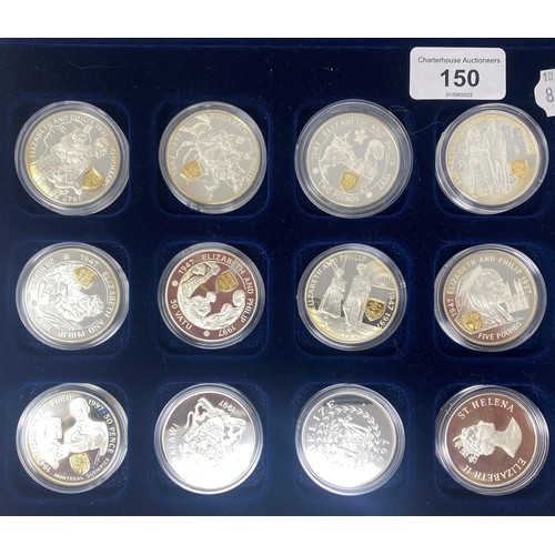 A Royal Mint Commemorative Coin Set 21 With Certificates Cased 