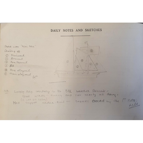 13 - Three Weymouth Log Books, for Ubique Quo of Glasgow, kept by Colin M Ure, dated 18th June 1954 - 11t... 