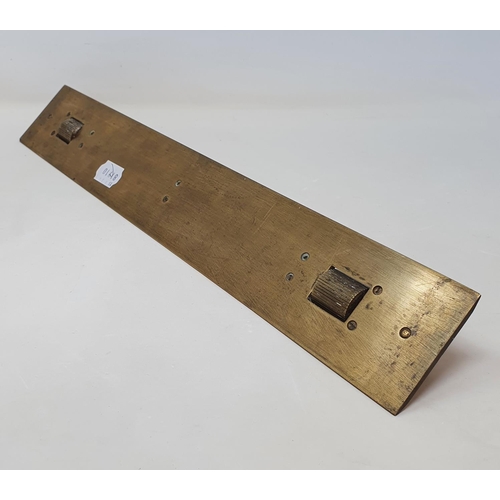 16 - A brass rolling ruler, 47 cm wide