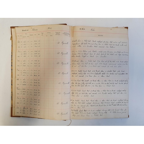 17 - A Royal Navy log book, for HMS Blake, kept by Midshipman S B Mainguy, dated 15th January 1901 - 14th... 