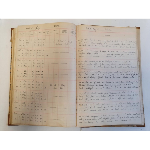 17 - A Royal Navy log book, for HMS Blake, kept by Midshipman S B Mainguy, dated 15th January 1901 - 14th... 