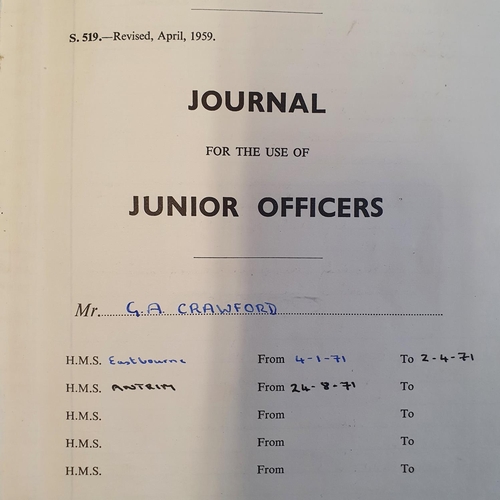 18 - A Naval Journal For The Use Of Junior Officers, for HMS Eastbourne (F73), kept by G A Crawford