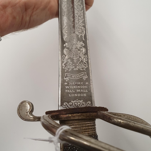 3 - An officers sword, lacking scabbard