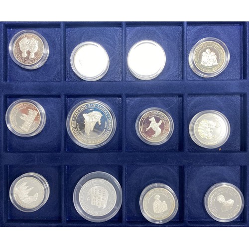 98 - Assorted commemorative silver proof coins (24) in a presentation case