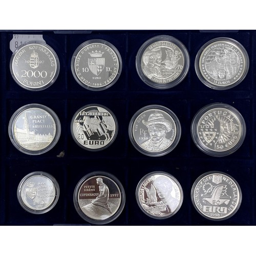 101 - Assorted commemorative silver proof coins (12)