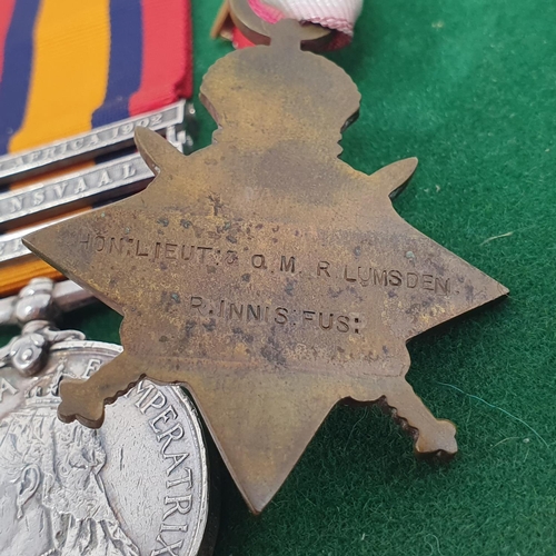 46 - A group of eight medals, awarded to Hon Lieut & QM R Lumsden Royal Inniskilling Fusiliers, comprisin... 