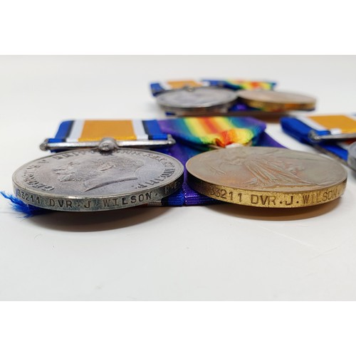 45 - A British War Medal and Victory Medal, pair, awarded to DM2-196488 Pte G Wallis ASC, another pair, a... 