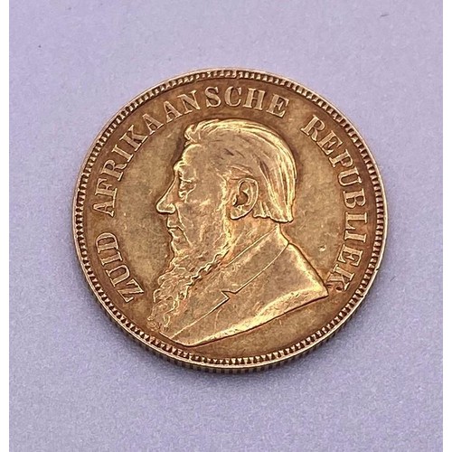 193 - A South African gold 1 pond coin, 1898